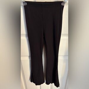 Leggings Black Flare Girls Size 8 NWT